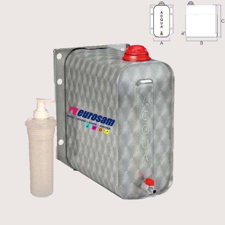 tanica acqua inox fiorettato 25lt universale