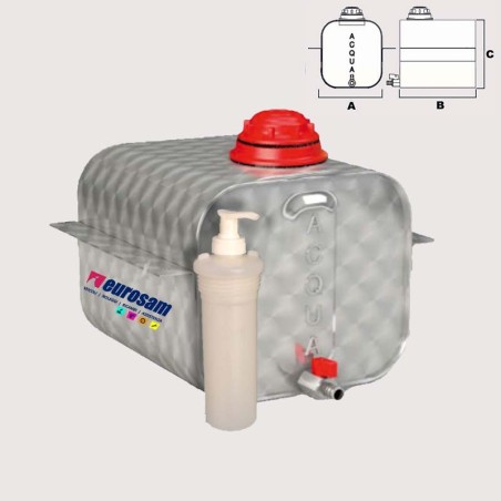 tanica acqua inox fiorettato 25lt universale