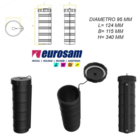 portadocumenti a bussolotto tondo da telaio d.95 l.340 roll lokhen