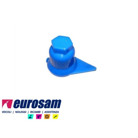 copribullone con indicatore di serraggio dado ruota d.33mm in plastica blu