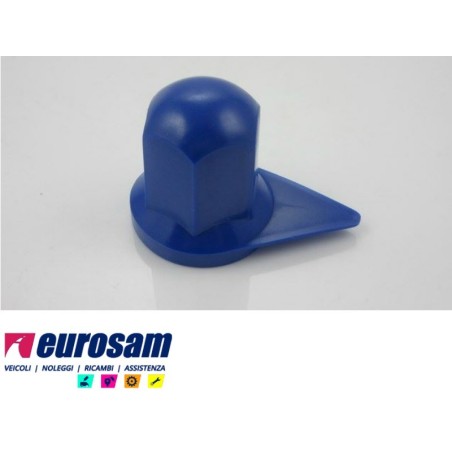 copribullone con indicatore di serraggio dado ruota d.33mm in plastica blu
