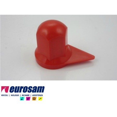 copri bullone dado ruota plastica rosso d.33 mm