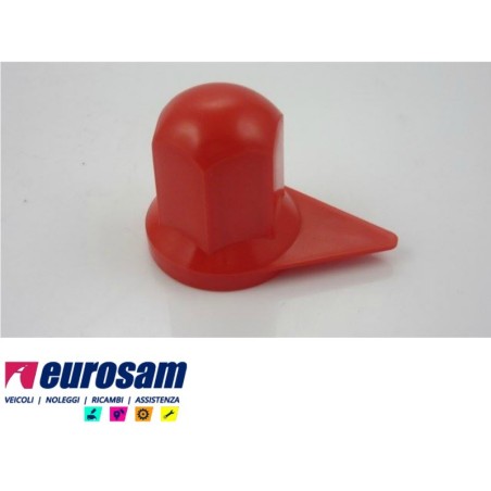 copribullone con indicatore di serraggio dado ruota d.33mm in plastica rosso