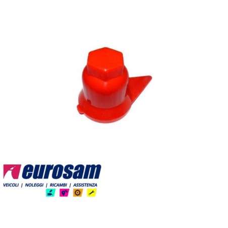 copribullone con indicatore di serraggio dado ruota d.33mm in plastica rosso