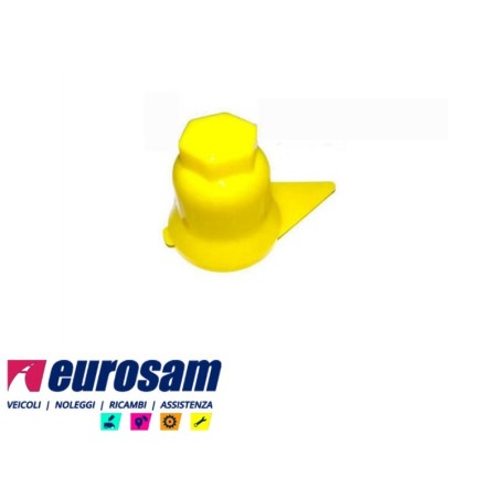 copribullone con indicatore di serraggio dado ruota d.33mm in plastica giallo