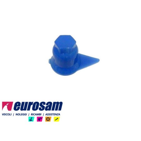 copri bullone dado ruota plastica blu d.32 mm