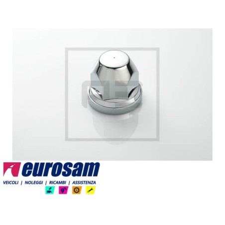 copribullone dado ruota plastica cromato inox d.30 mm