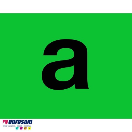 pannello adesivo pvc verde lettera a autorizzato alimentare
