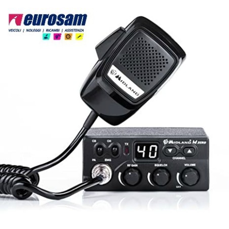 baracchino ricetrasmettitore radio cb midland m-zero plus am/fm generale