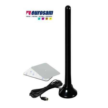 antenna tv con ricezione digitale 24v 355mm presa accendisigari