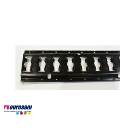 supporto binario ancoraggio asta fermacarico a incasso l.3000 mm verniciata nera