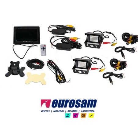 kit videocamere post monitor 7'' cavo telecomando 12v