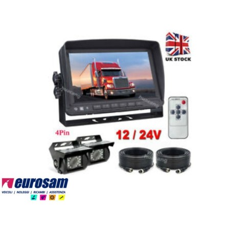 kit videocamere post monitor 7'' cavo telecomando 12v