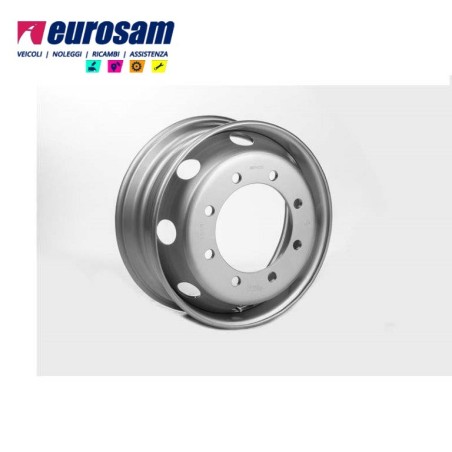 cerchio ruota acciaio 19,5 x 6,75 et140 8 fori 24 mm 221/275 veicoli industriali