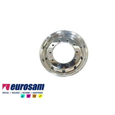 cerchio ruota alluminio 22,5 x 11,75 et120 10 fori 32 mm veicoli industriali