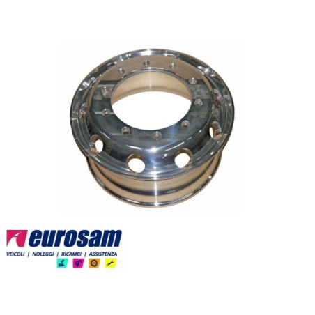 cerchio ruota alluminio 22,5 x 9,00 et176 10 fori 26 mm veicoli industriali