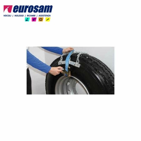 kit catene da neve a settori 2 pezzi cingoli camion autocarro bus c/fascia