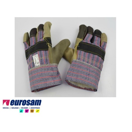 guanti da lavoro isolati in pelle colorati