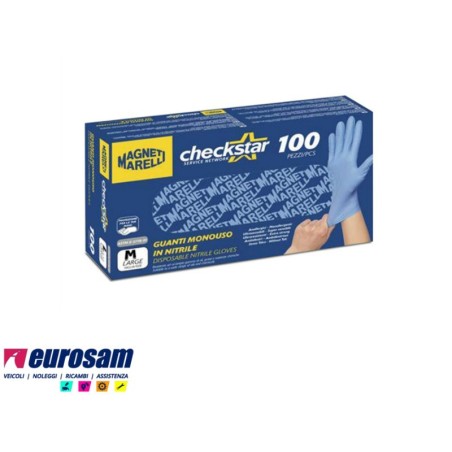 pacco guanti monouso nitrile 100 pz magneti marelli misura m
