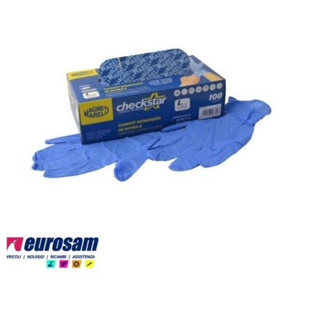 pacco guanti monouso nitrile 100 pz magneti marelli misura l