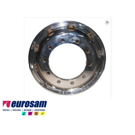 cerchio ruota alluminio 22,5 x 9,00 et176 10 fori 32 mm veicoli industriali