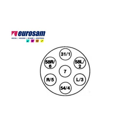 spina corrente 7 poli 24v iso 1185 tipo n