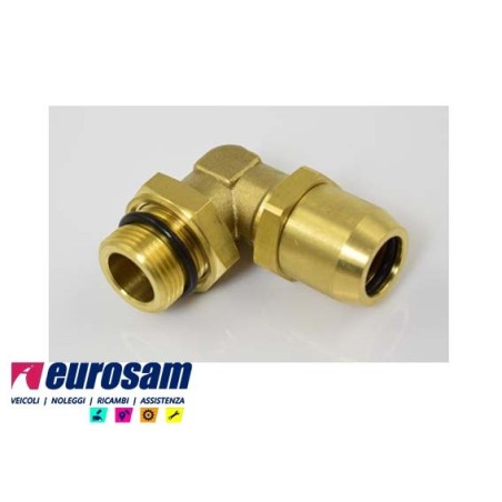 giunzione aria due vie componibili a gomito tipo voss maschio girevole