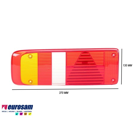 vetrino trasparente fanale post sx 5 posizioni rimorchio kogel krone schmitz lamberet