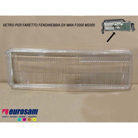 vetro faretto fendinebbia dx man f2000 m2000