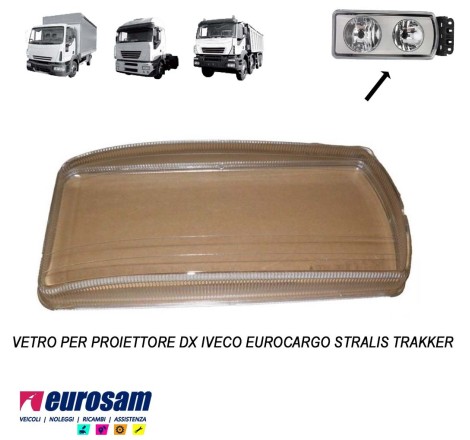 vetro per faro destro iveco...