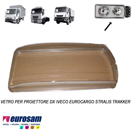 vetro per faro destro iveco eurocargo stralis trakker