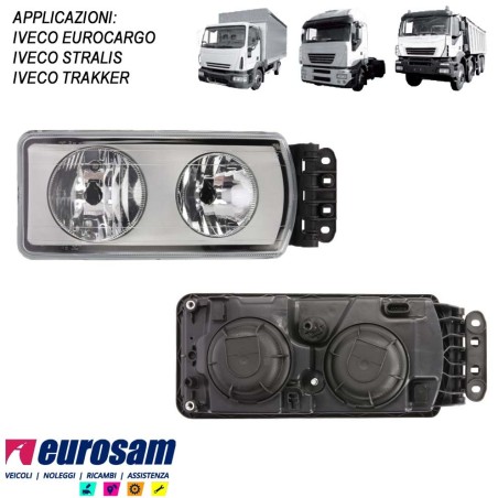 proiettore faro dx manuale iveco stralis eurocargo trakker