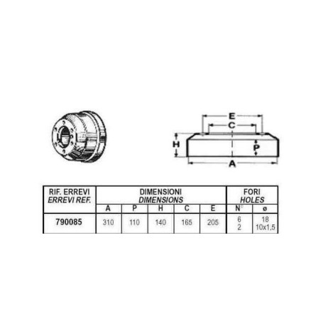 tamburo freno posteriore per autocarro iveco: serie - turbodaily - 59.12