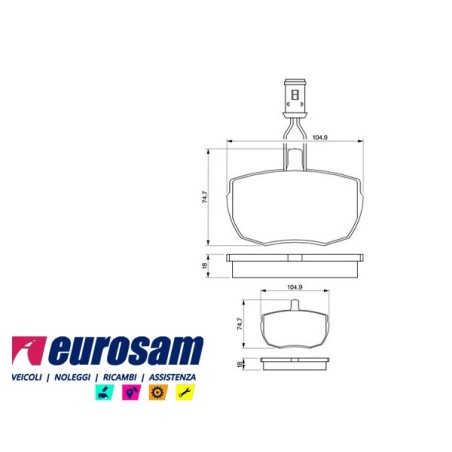 serie pasticche freno complete di indicatore di usura per autocarro iveco: daily 35.10.8 - 40.8 - new daily