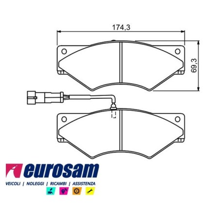 kit pastiglie pasticche freno iveco daily "96