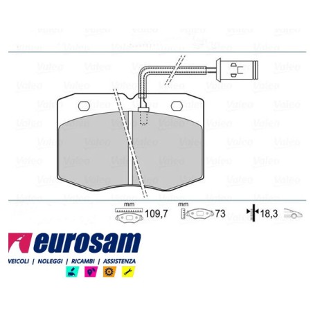 serie pasticche freno complete di indicatore di usura per autocarro iveco: daily restayling 30.8 - new daily 30.8