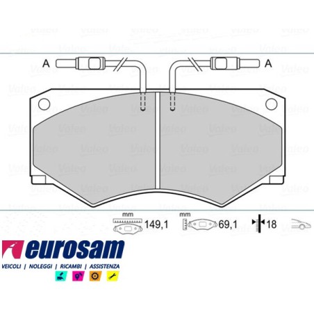 kit pastiglie pasticche freno iveco daily 35.10 35.12