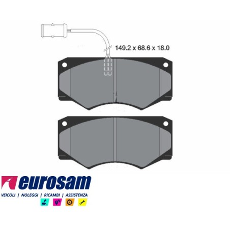 kit pastiglie pasticche freno iveco daily 35.10 35.12