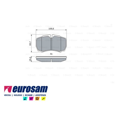 Kit pastiglie pasticche freno posteriori Iveco daily 29L 35C 35S