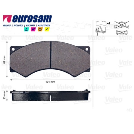 serie pasticche freno per autocarro iveco: 65.12 - 79.12 gamma zeta - impianto frenante perrot