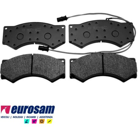 serie pasticche freno complete di indicatore di usura per autocarro iveco: 79.14 gamma zeta - impianto frenante perrot