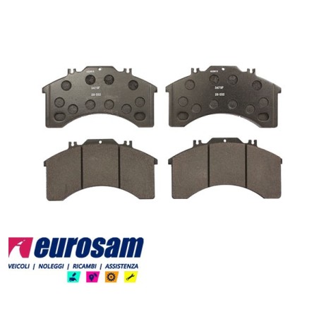 serie pasticche freno per autocarro iveco: eurocargo 120/130e15.18.23 - 150e18.23.27 - 260e23 - 280e23 - 320e27 - tector