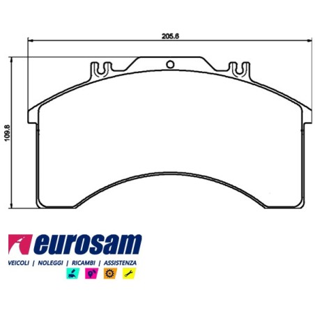 serie pasticche freno per autocarro iveco: eurocargo 120/130e15.18.23 - 150e18.23.27 - 260e23 - 280e23 - 320e27 - tector
