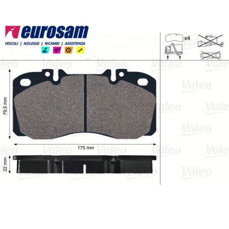 Kit pasticche freno Iveco Daily 65/70C Eurocargo e Tector 65/75E
