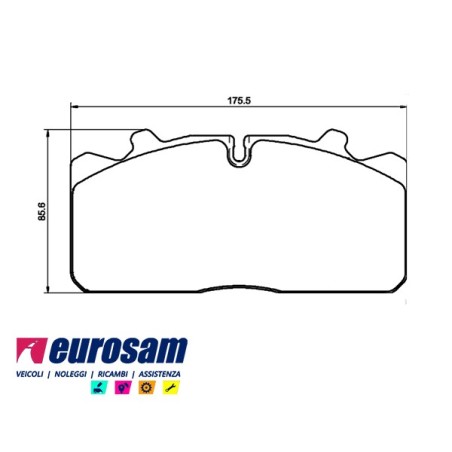 serie pasticche freno per autocarro man: l2000 - l2100 - m2000 - impianto frenante wabco