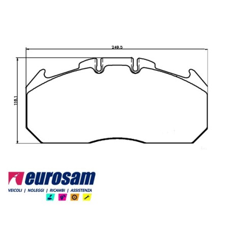 serie pasticche freno per autocarro man: f2000 - tga - impianto frenante meritor