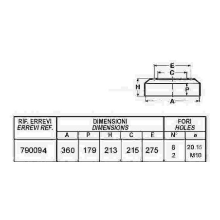 tamburo freno anteriore per autocarro iveco: serie - eurocargo - 120e15.e18.e21/h