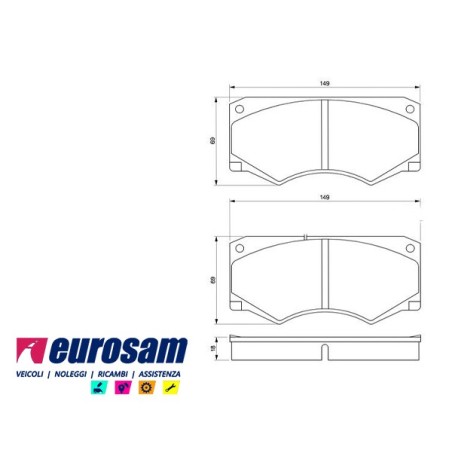 serie pasticche freno per autocarro mercedes: 208d - 210d - 308d - 310d - 508d - 510d - serie l  608d - 613d