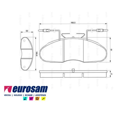 serie pasticche freno per autocarro nissan: cabstar 120 - impianto frenante bosch