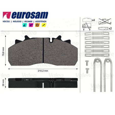 serie pasticche freno per rimorchio e semirimorchio saf: assale serie skrs - rz - 9019 - 11019 - skrb 9019